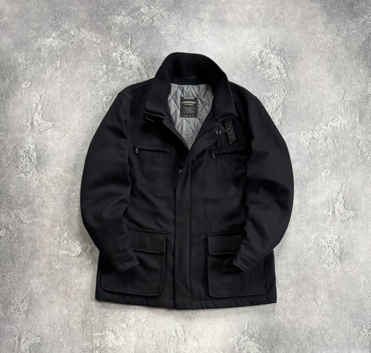 Other Lodenfrey 54size black zip coat wool jacket casual Size US L / EU 52-54 / 3 - 1 Thumbnail