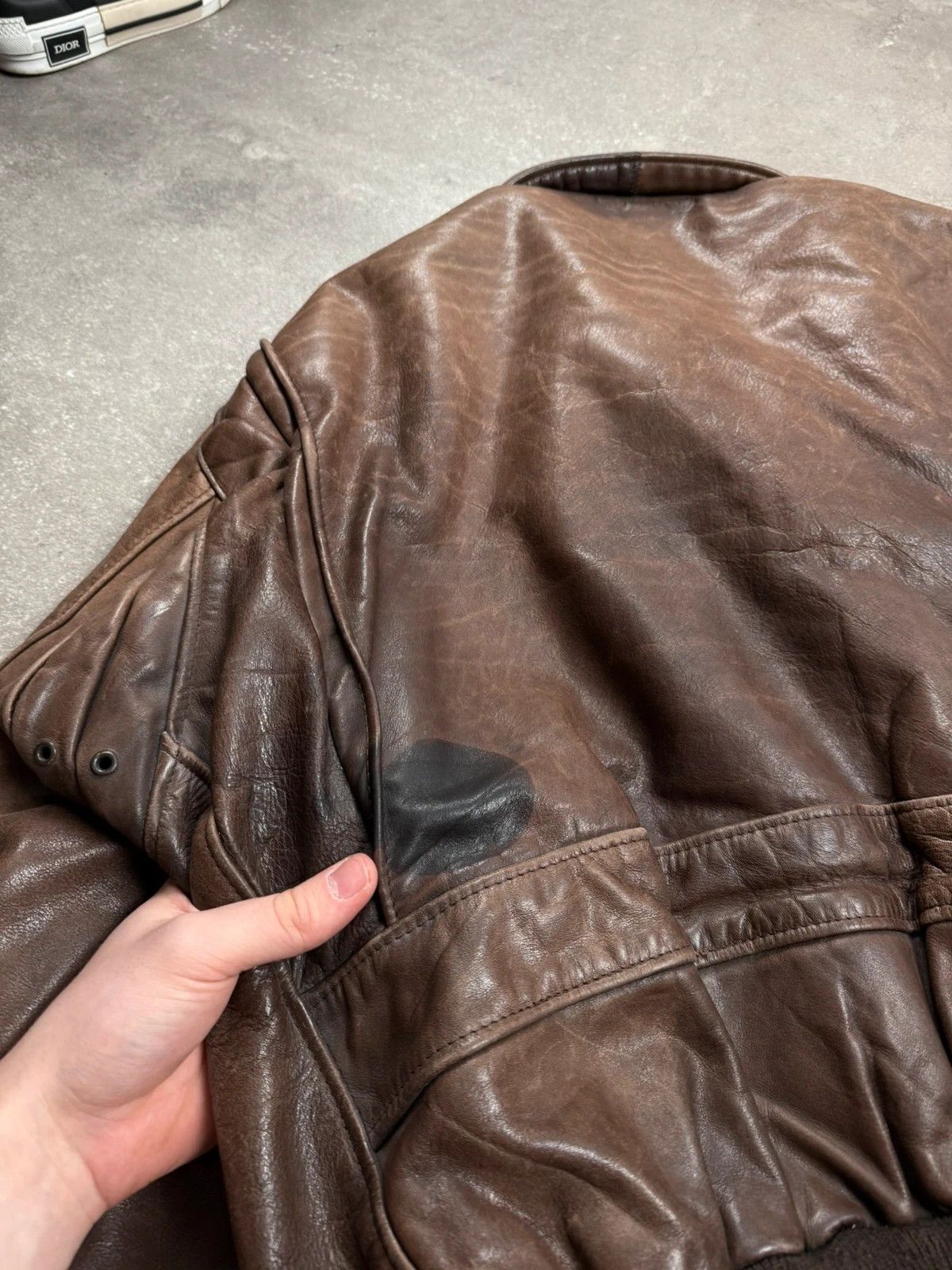 Schott Schott leather jacket vintage 1980s 1970s rétro made in USA Size US XL / EU 56 / 4 - 8 Thumbnail