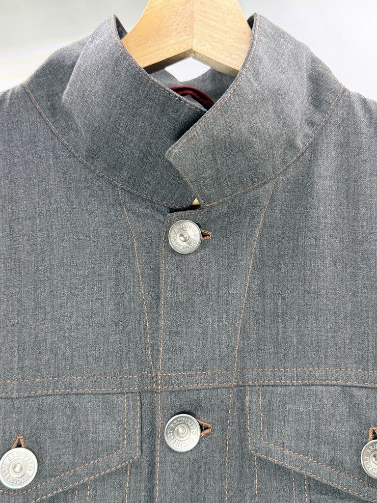 Brunello Cucinelli BRUNELLO CUCINELLI Wool Denim Bomber Grey Jacket Size US M / EU 48-50 / 2 - 15 Thumbnail