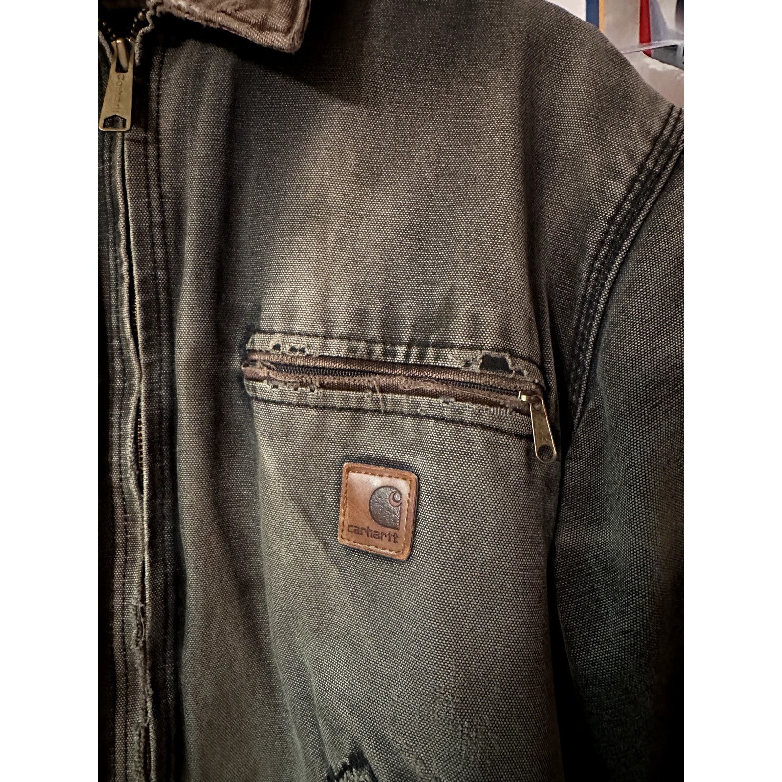 Carhartt Vtg 90s Thrashed Carhartt Black Size M Size US M / EU 48-50 / 2 - 2 Thumbnail