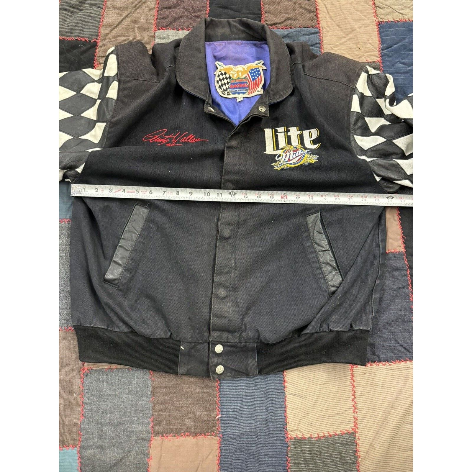 Jeff Hamilton VTG 80s Rusty Wallace Jeff Hamilton Jacket Miller Lite XL Size US XL / EU 56 / 4 - 4 Thumbnail