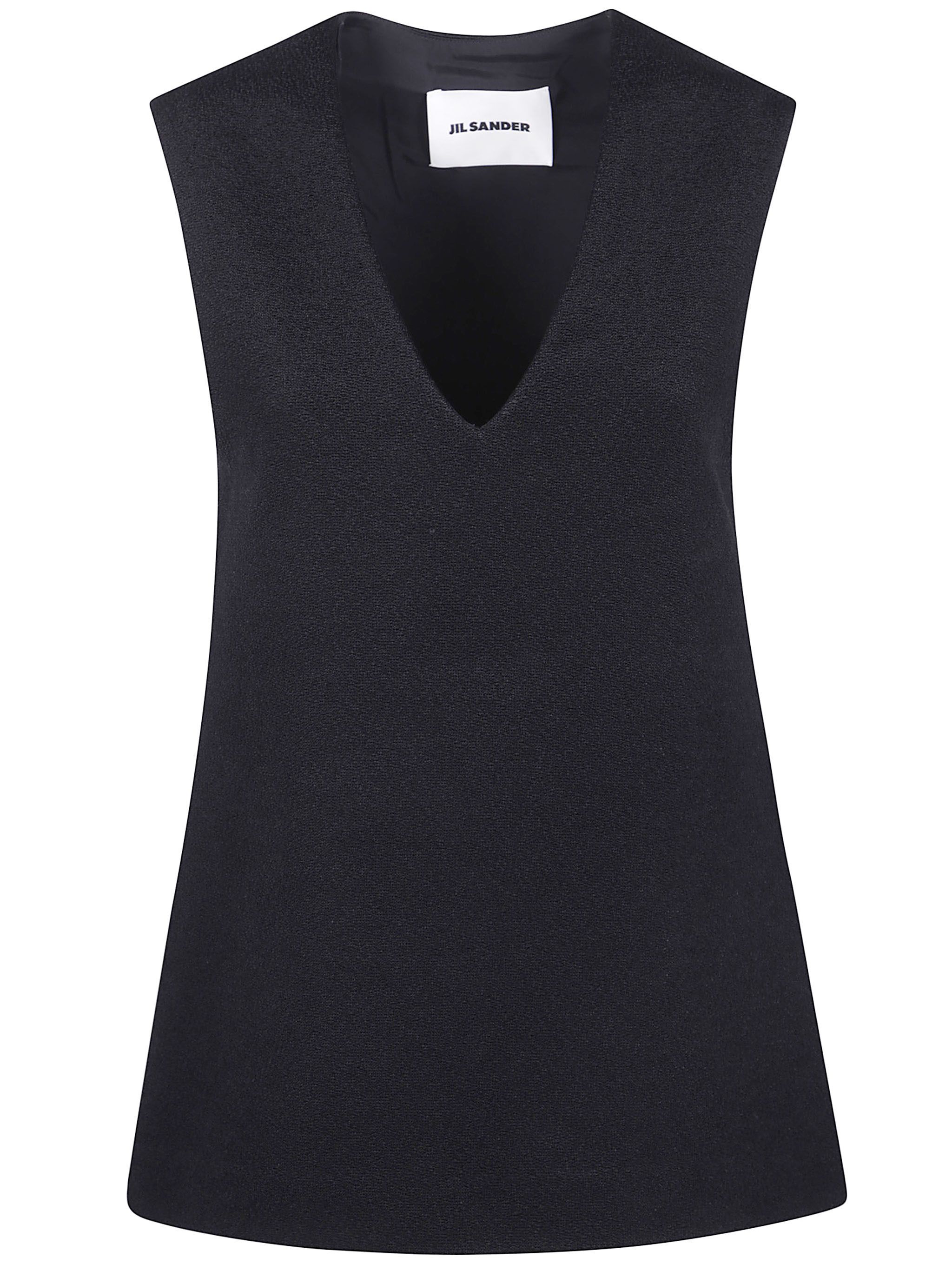 Jil Sander "V NECK SLEEVELESS" TOP Size M / US 6-8 / IT 42-44 - 1 Thumbnail