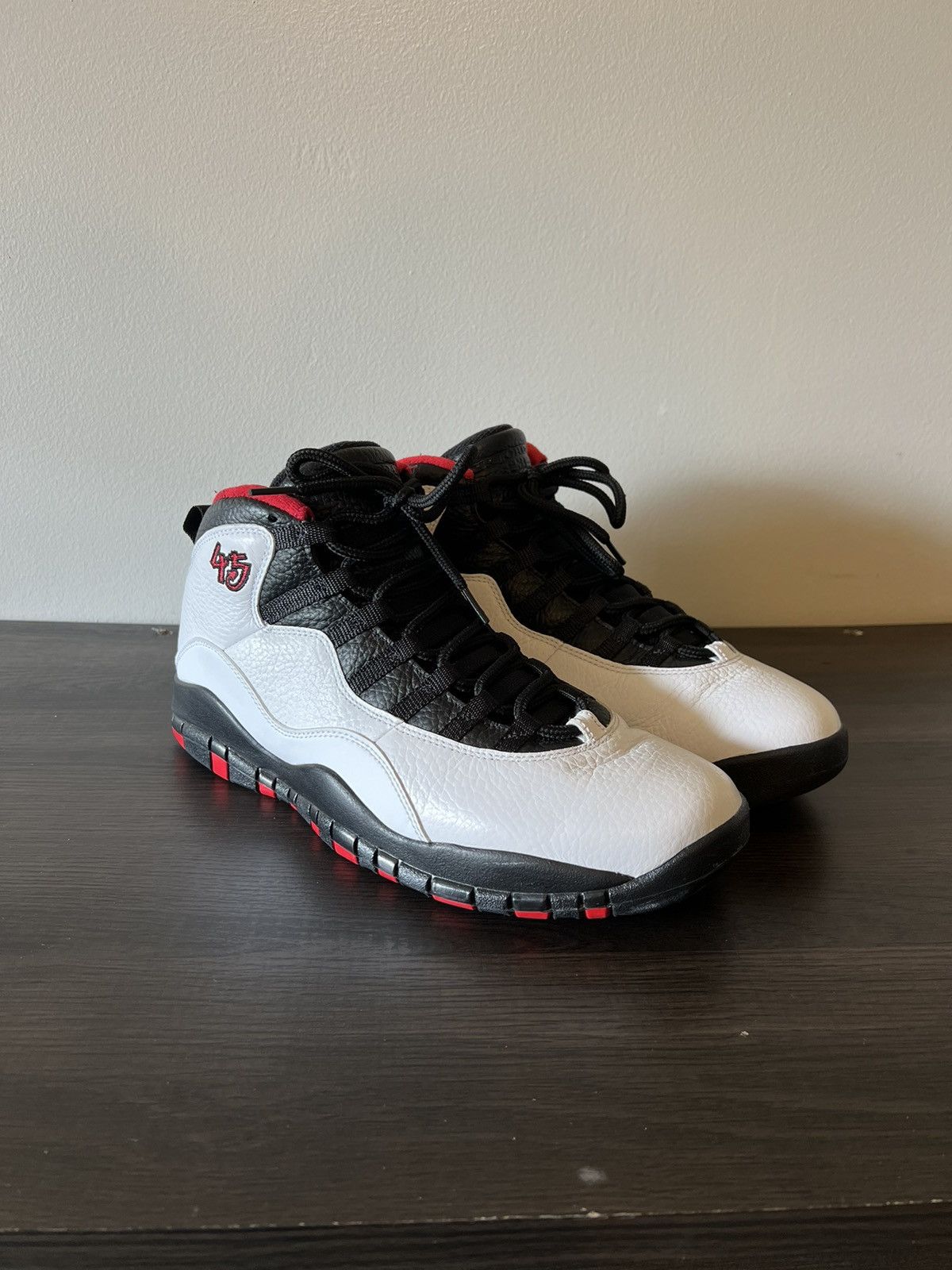 image of Jordan Nike Air Jordan 10 “Double Nickel” Shoes in White, Men's (Size 11)