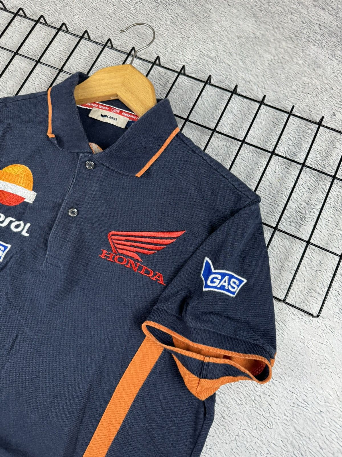 Formula 1 × Honda × Vintage Honda Gas Repsol Racing Team Polos Formula Uno F-1 M sz Size US M / EU 48-50 / 2 - 6 Thumbnail