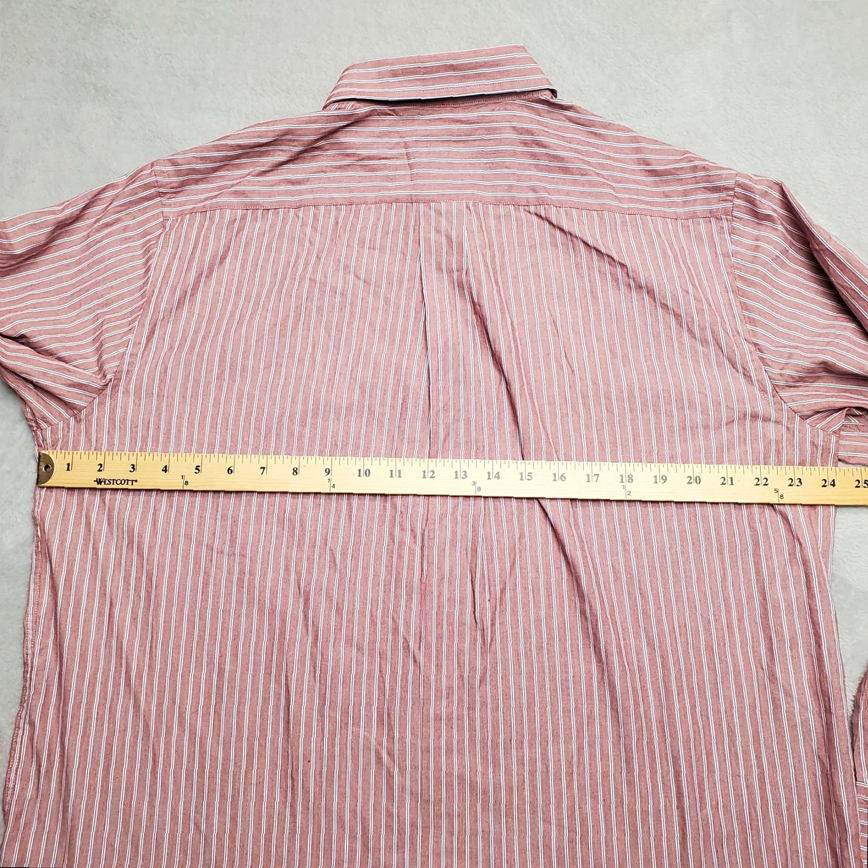 Croft & Barrow VINTAGE Croft & Barrow Shirt Men L Red Stripe Button Long Sleeve Cotton Blend Casual Size US L / EU 52-54 / 3 - 7 Thumbnail