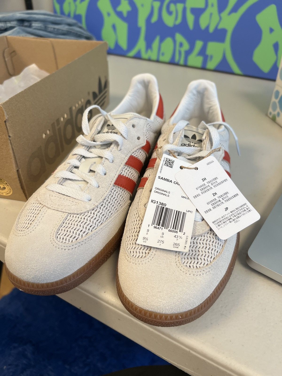Adidas Adidas Samba Red and White Gum sole Size US 9.5 / EU 42-43 - 6 Thumbnail
