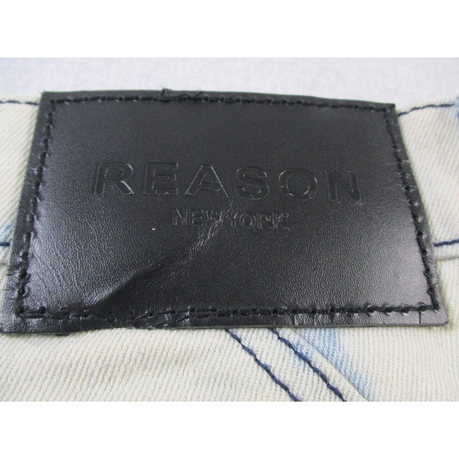 Reason Reason Jeans Men 44 Slim Acid Wash Mulberry Moto Skull Denim Size US 44 / EU 60 - 11 Thumbnail