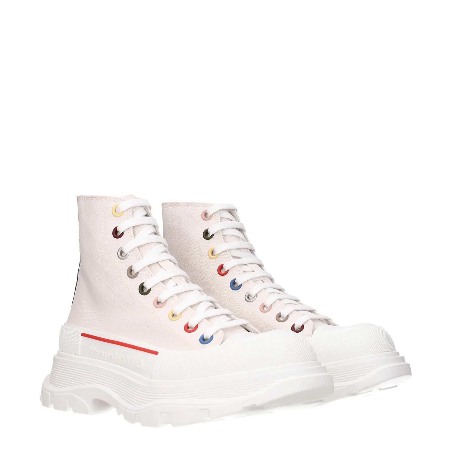 Alexander McQueen ob1o1e0225 Fabric Ankle Boots in Beige/Milk Size US 10.5 / EU 43-44 - 2 Thumbnail