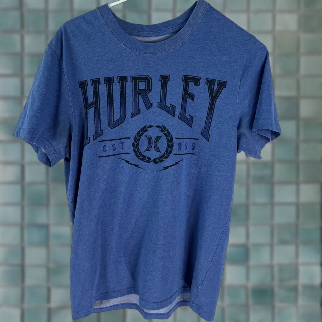 Hurley Hurley Est X 999 Mens Short Sleeves Crew Neck Blue Graphic T Shirt Size M Size US M / EU 48-50 / 2 - 1 Thumbnail