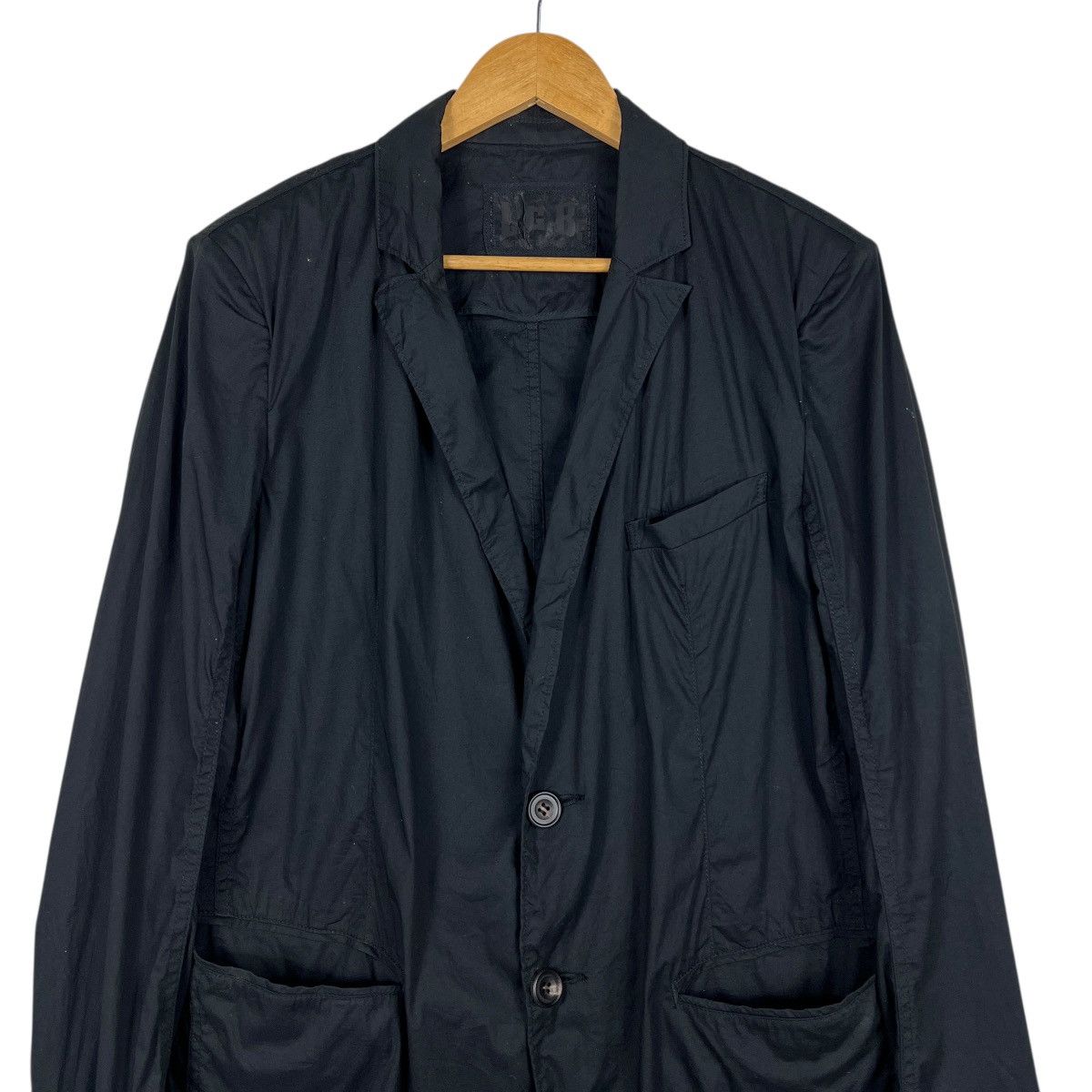 Le Grande Bleu (L.G.B.) 🔥 L.G.B. Le Grande Bleu Maniac Black Goth Wrinkled Blazer Size US M / EU 48-50 / 2 - 5 Thumbnail
