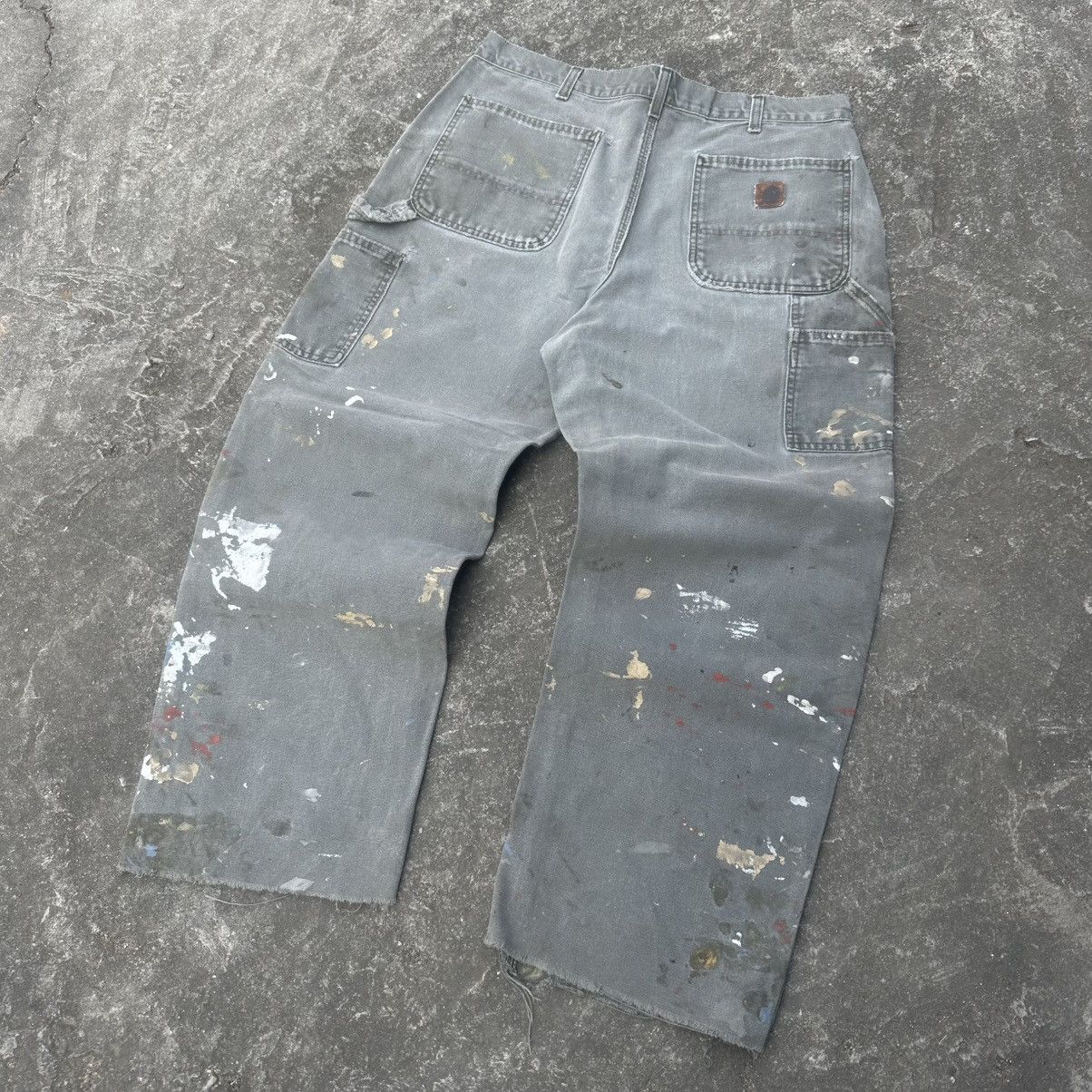 Carhartt × Vintage (36x28.5) Grail Vintage Distressed Carhartt Carpenter Moss Size US 36 / EU 52 - 9 Thumbnail