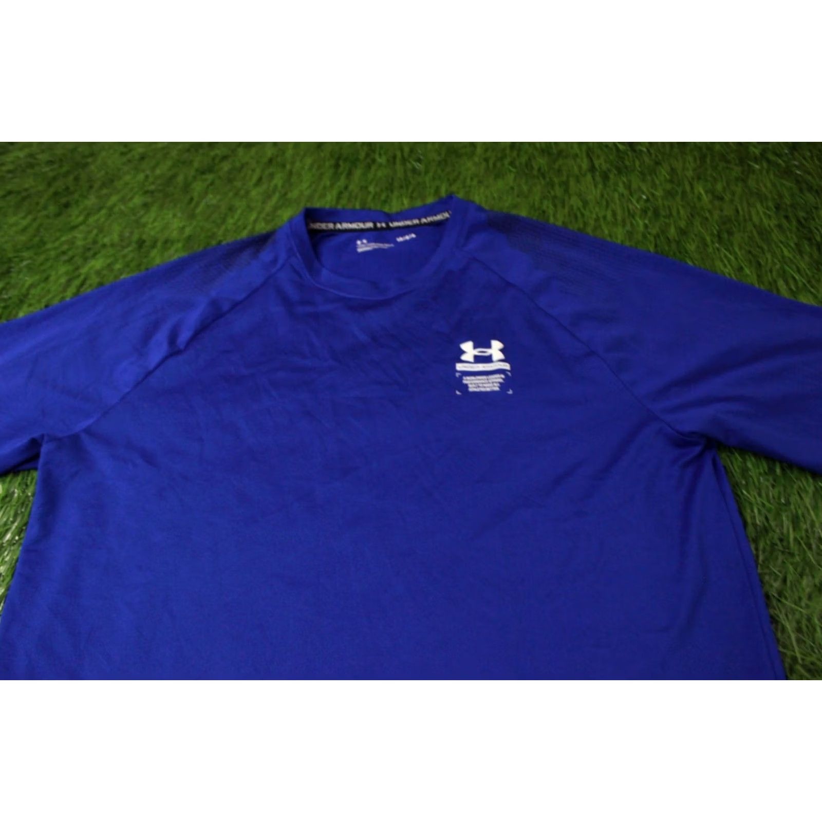 Under Armour Nike Under Armour 2022 Men Training Compression Shirt Jersey Large L Blue Jersey T-Shirt Mens Size US L / EU 52-54 / 3 - 2 Thumbnail