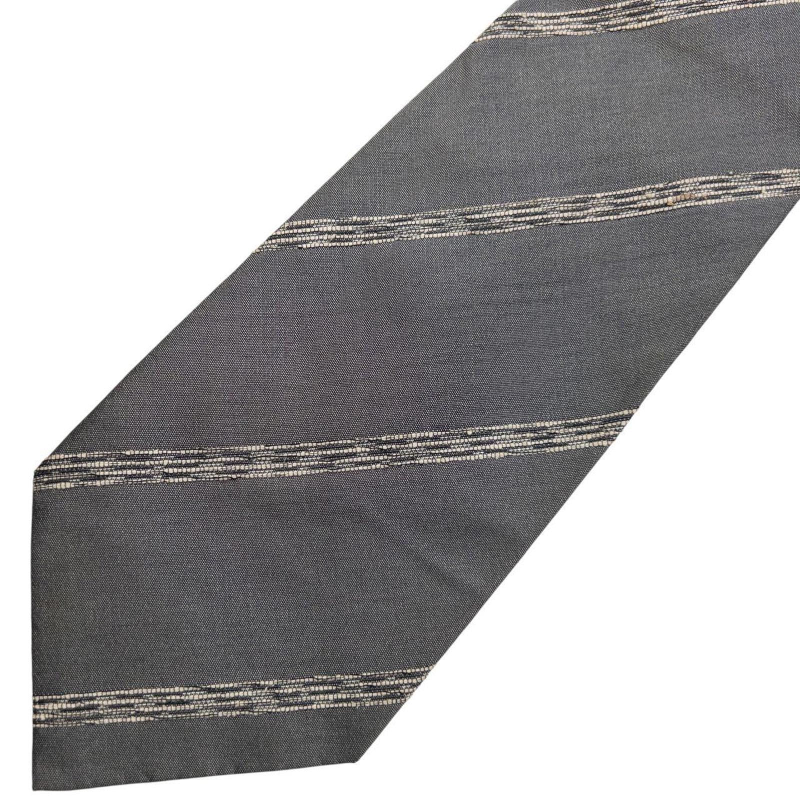 Issey Miyake Vintage Issey Miyake Striped Silk Tie Size ONE SIZE - 5 Thumbnail