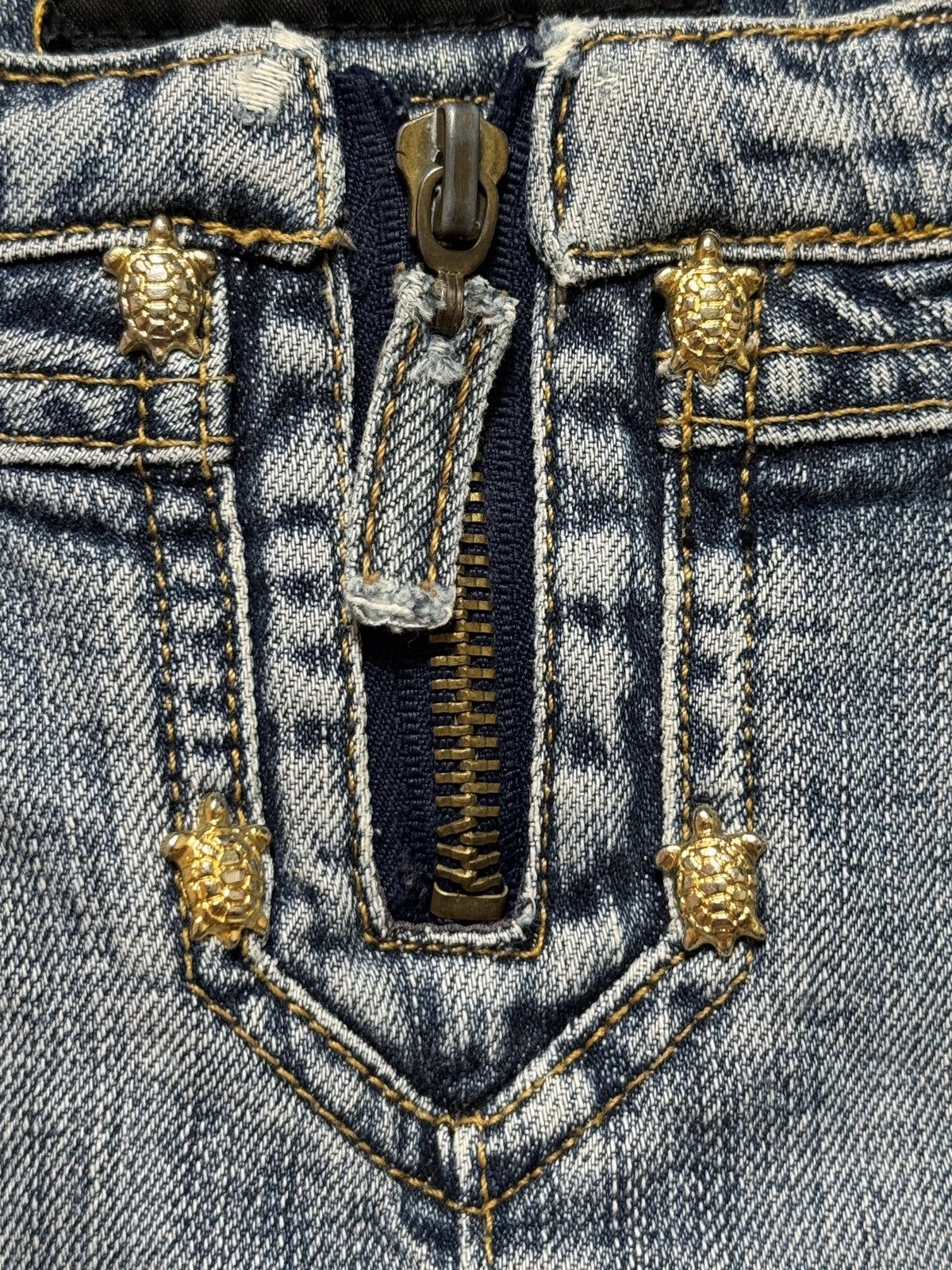 Just Cavalli VINTAGE JUST CAVALLI 2000s MINI DENIM SKIRT Size 27" / US 4 / IT 40 - 3 Thumbnail