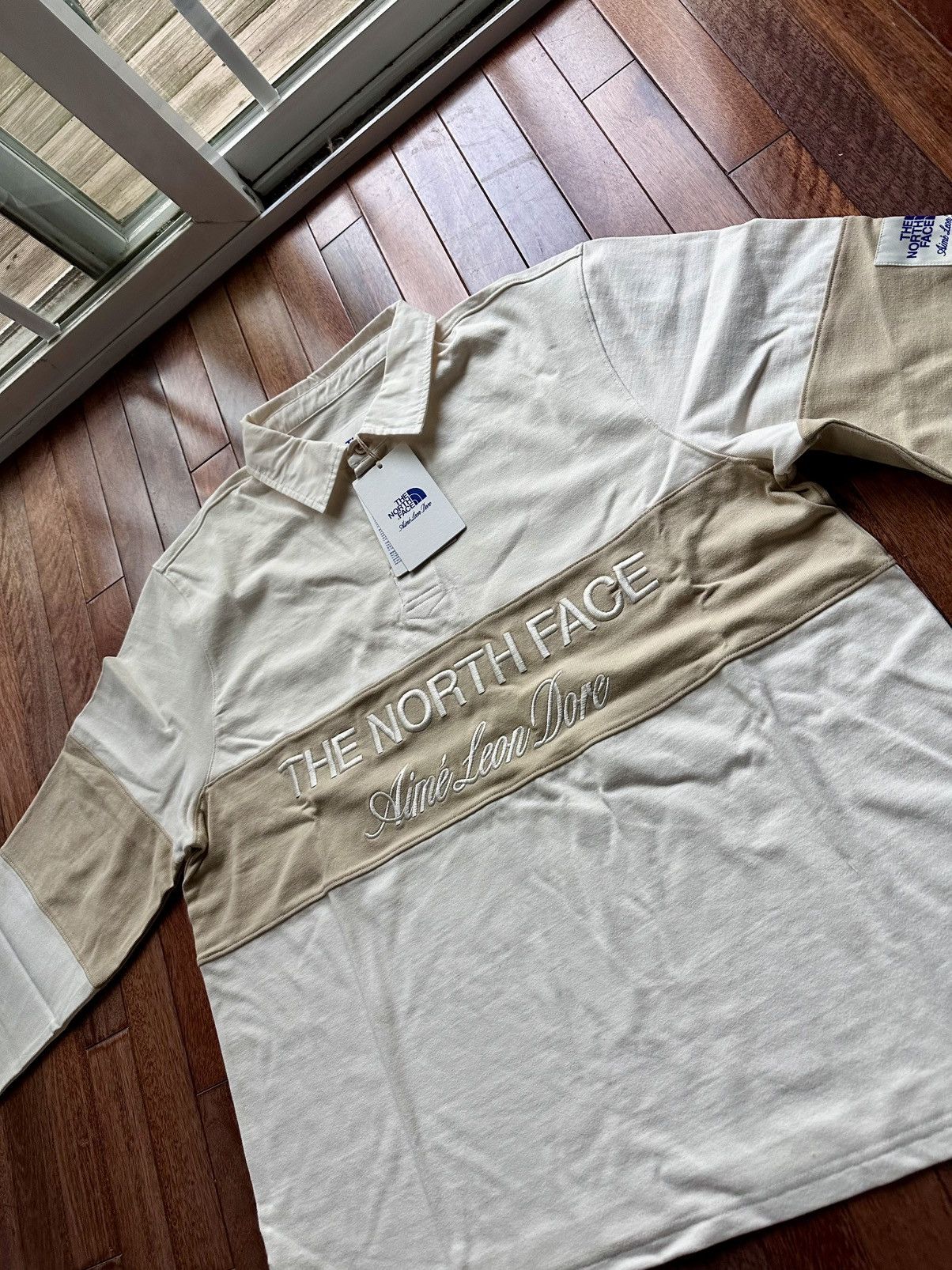Aime Leon Dore North Face Face Script Logo Rugby - XL