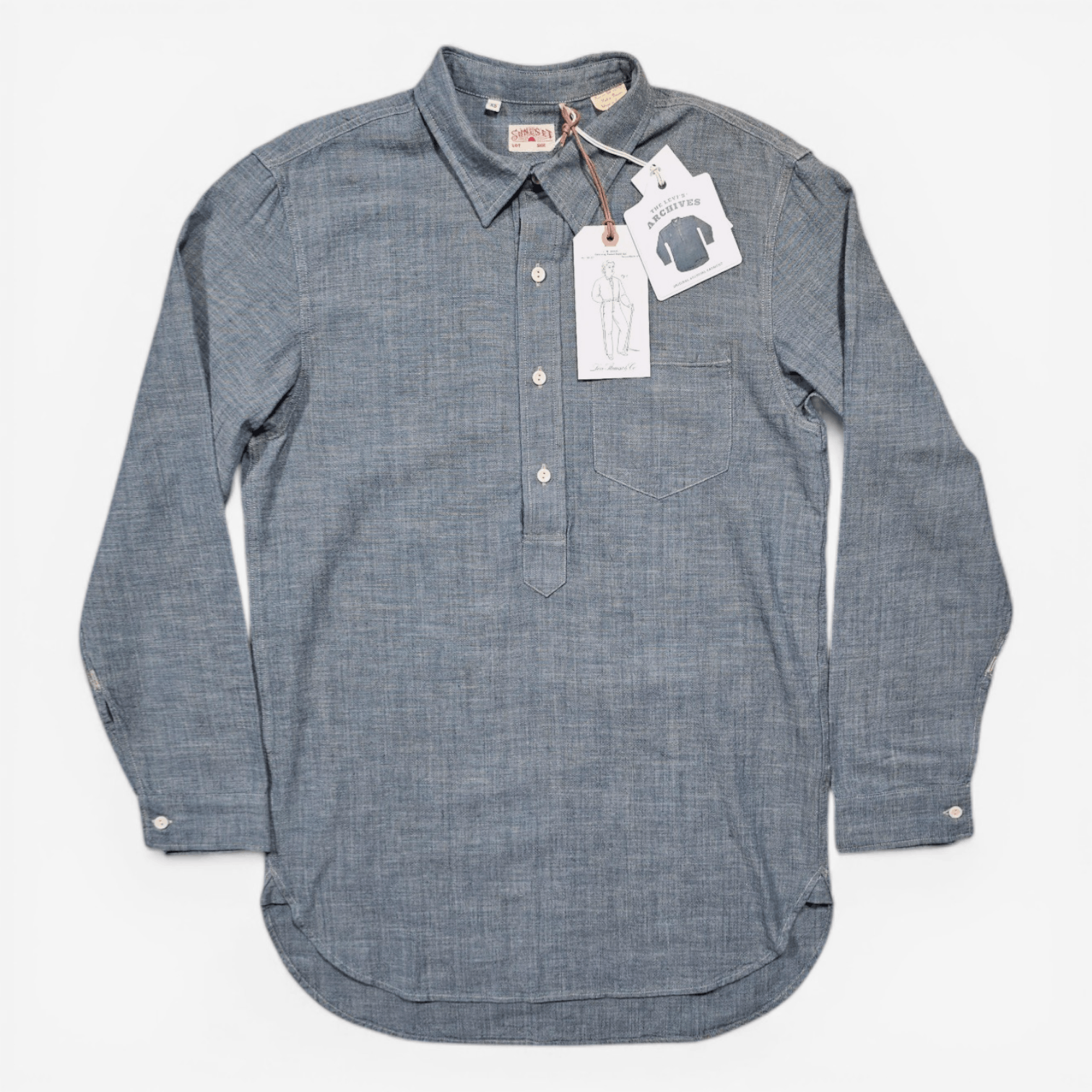 Levi's Vintage Clothing New LVC Levi's Vintage Clothing Sunset Chambray Shirt FW23 Size US XS / EU 42 / 0 - 2 Thumbnail