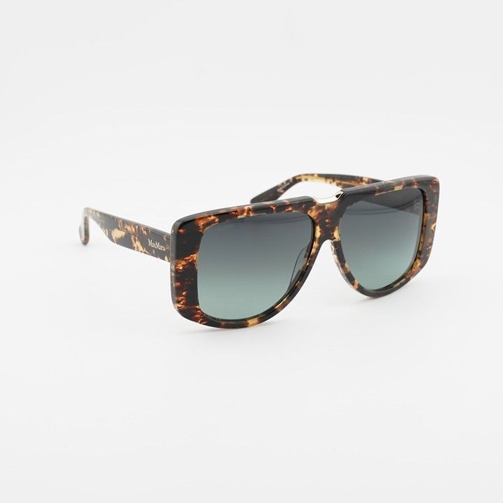 Max Mara Max Mara SPARK1 MM0075 52P Sunglasses Havana Shield Frame Size ONE SIZE - 7 Thumbnail