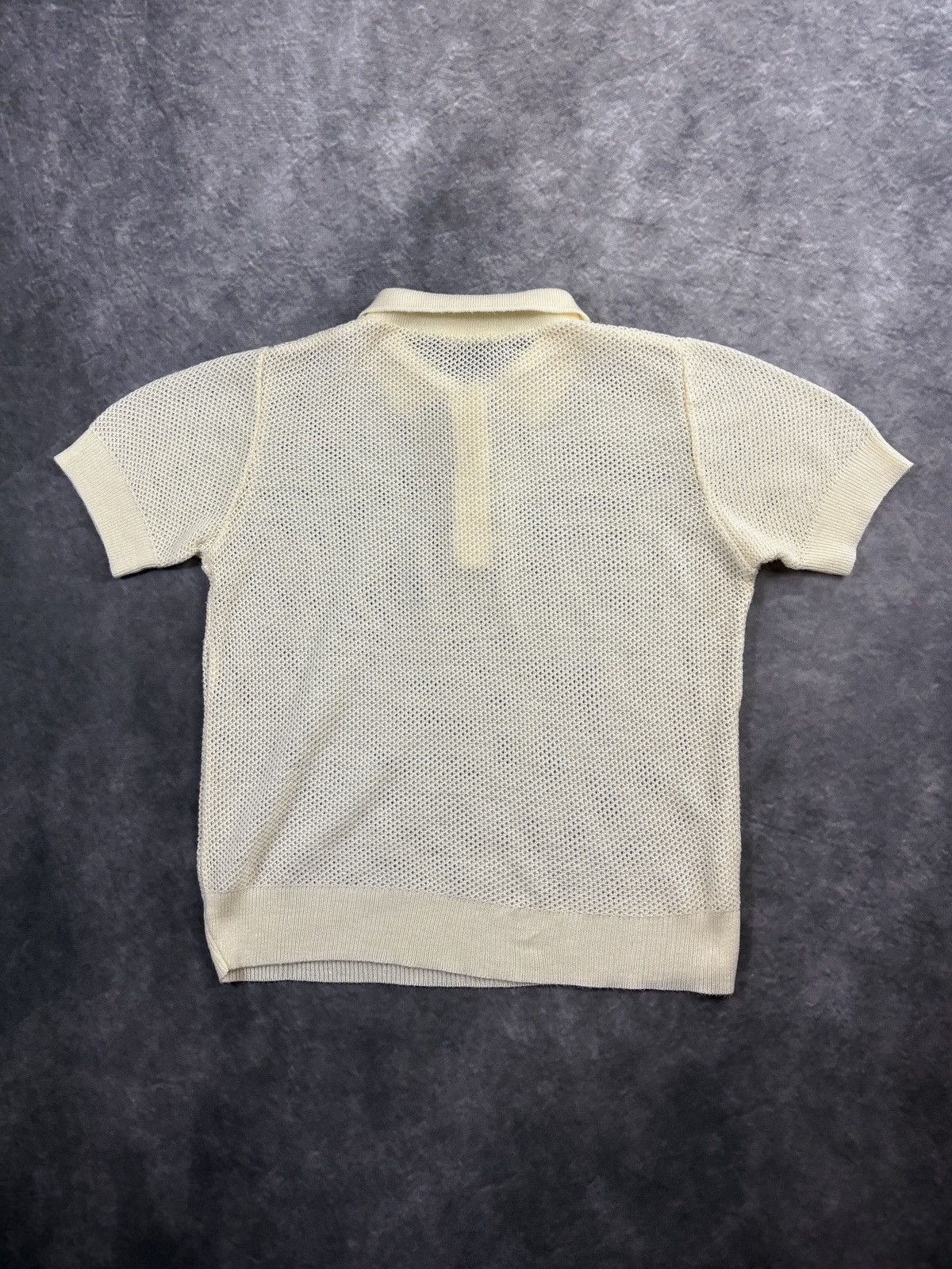 Vintage 1970s Vintage Knit Polo Mr. Love Acrylic Sheer Mesh MCM 70s Size S / US 4 / IT 40 - 8 Thumbnail