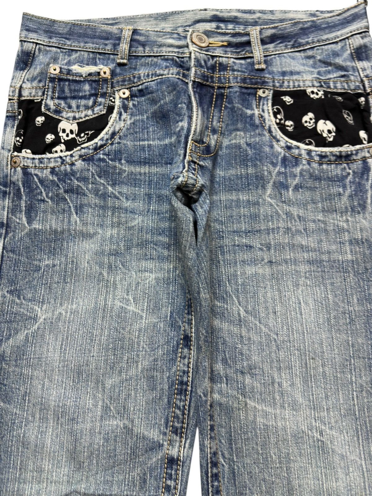 Mastermind Japan Vintage Japanese Brand Skulls Pattern Denim Size US 31 - 2 Thumbnail