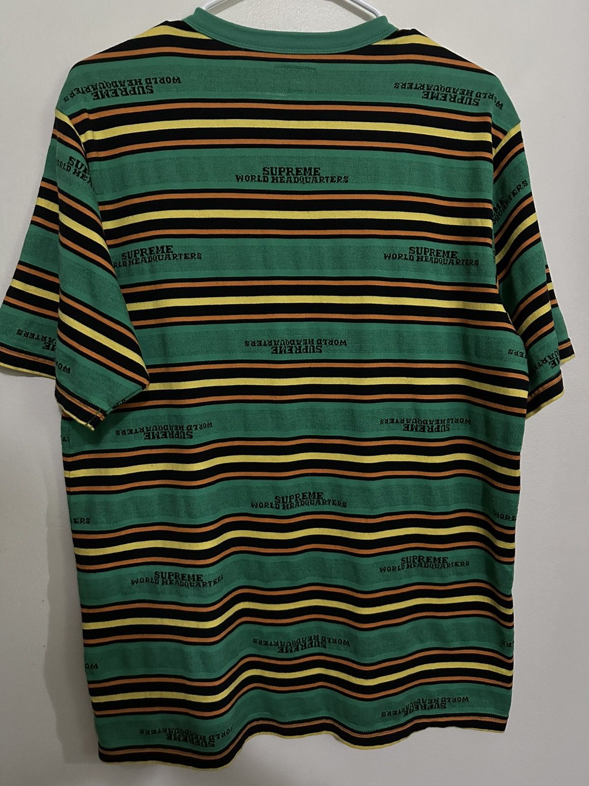Supreme Supreme HQ Stripe S/S Top Tee Size US M / EU 48-50 / 2 - 3 Thumbnail