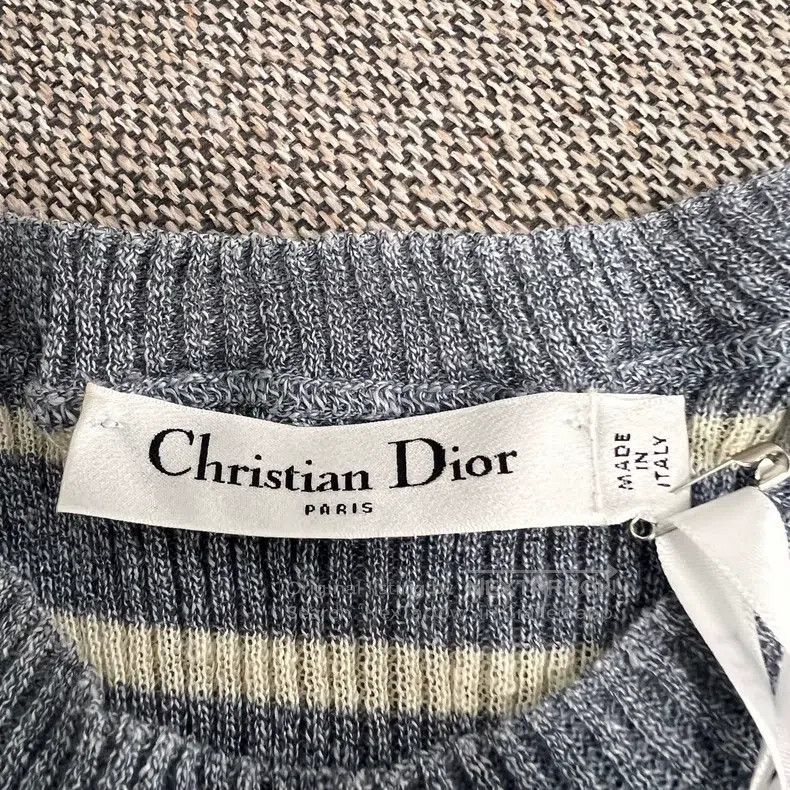 Dior Dior FW25 New Tanning Blue Linen Striped Knitted Pullover Size XXS / US 00 / IT 34 - 3 Thumbnail
