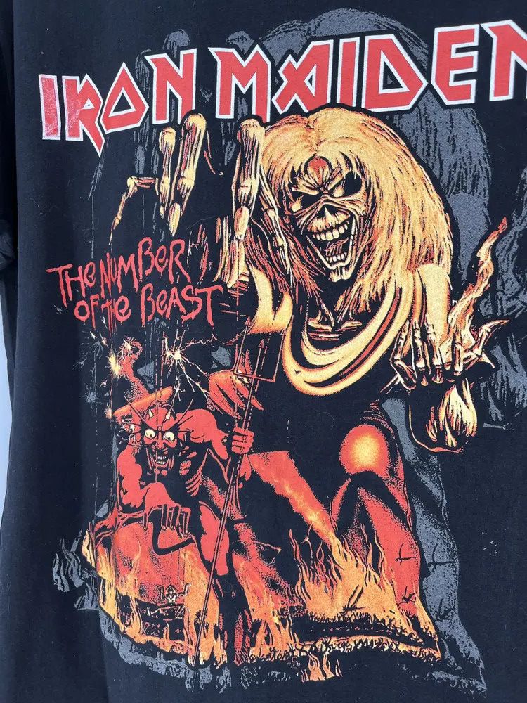 Band Tees Vintage Y2K Iron Maiden Face Horror Tee Band Rock T Shirt Size US L / EU 52-54 / 3 - 6 Thumbnail