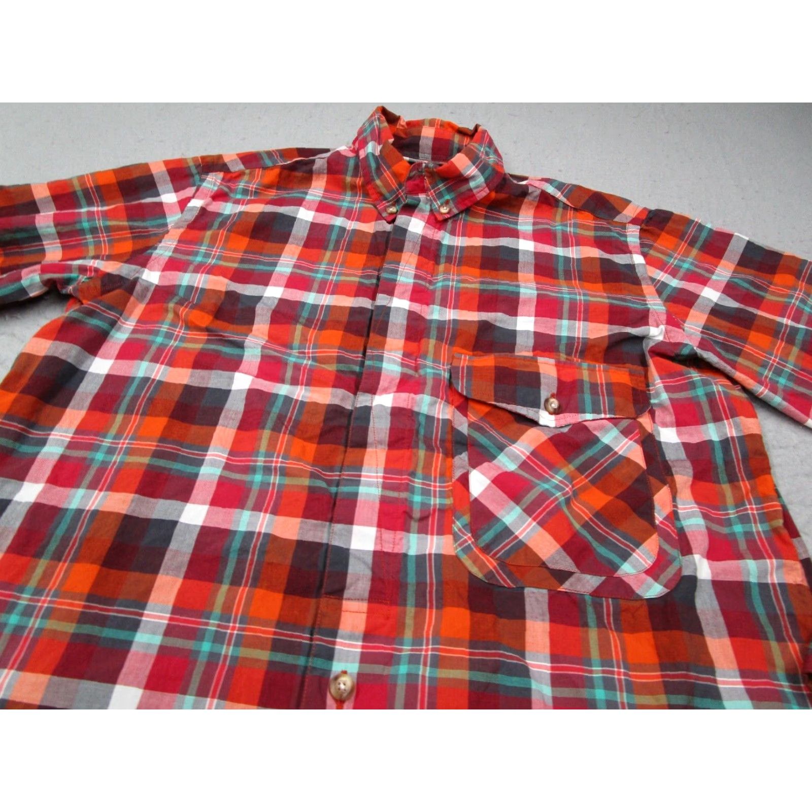 Garbstore Garbstore Button Up Shirt Mens Small Red Plaid Long Sleeve Cotton Made in Portugal Mens Size US S / EU 44-46 / 1 - 2 Thumbnail