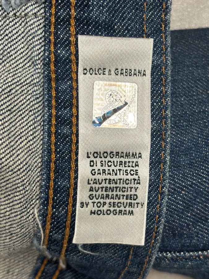 Dolce & Gabbana AW2001 Dolce & Gabbana Safety Pins Tie-Dye Distressed Denim Jacket Size US XS / EU 42 / 0 - 13 Thumbnail