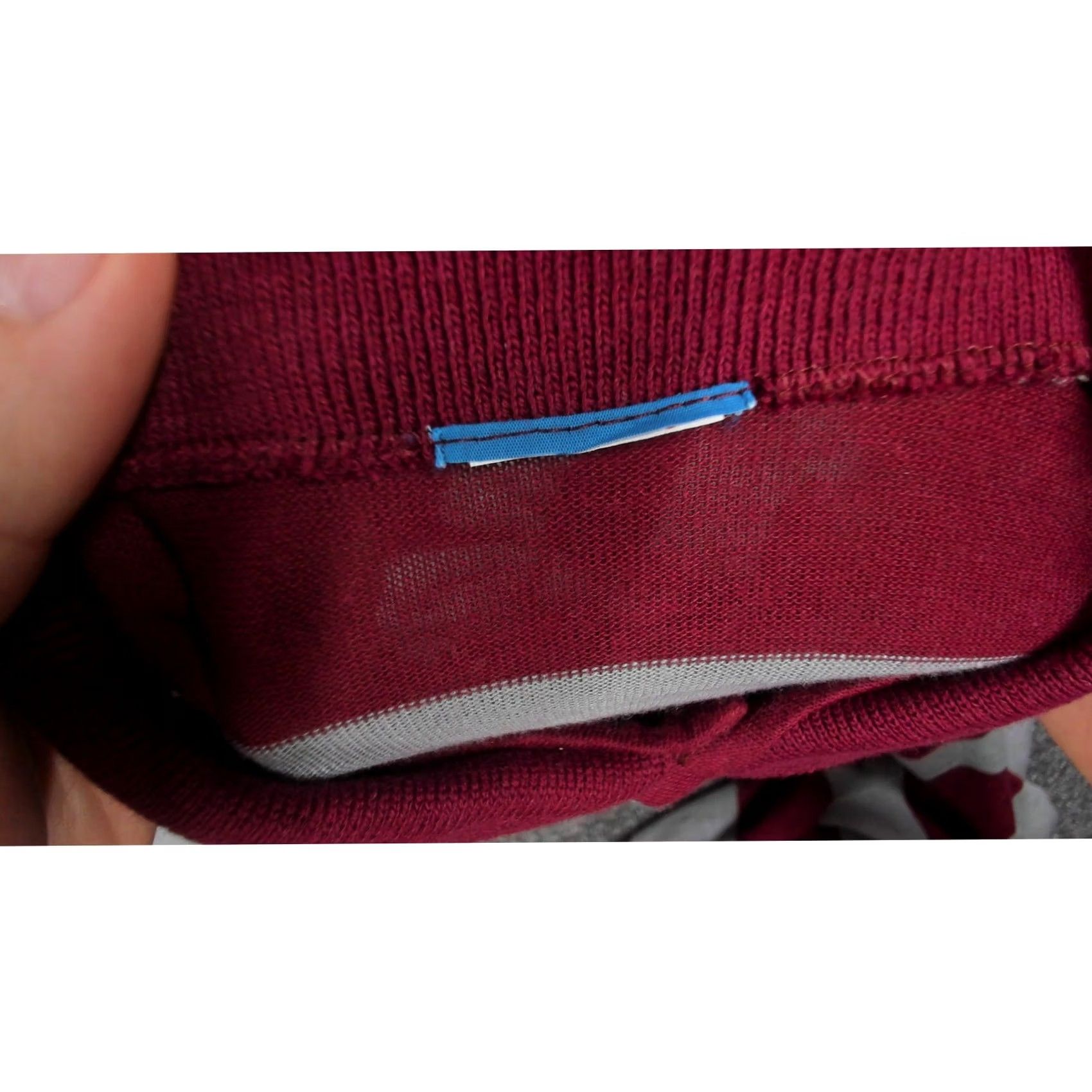 Vintage VINTAGE 70s Striped Polo Shirt Womens Small Burgundy Red Single Stitch Retro Size S / US 4 / IT 40 - 7 Thumbnail