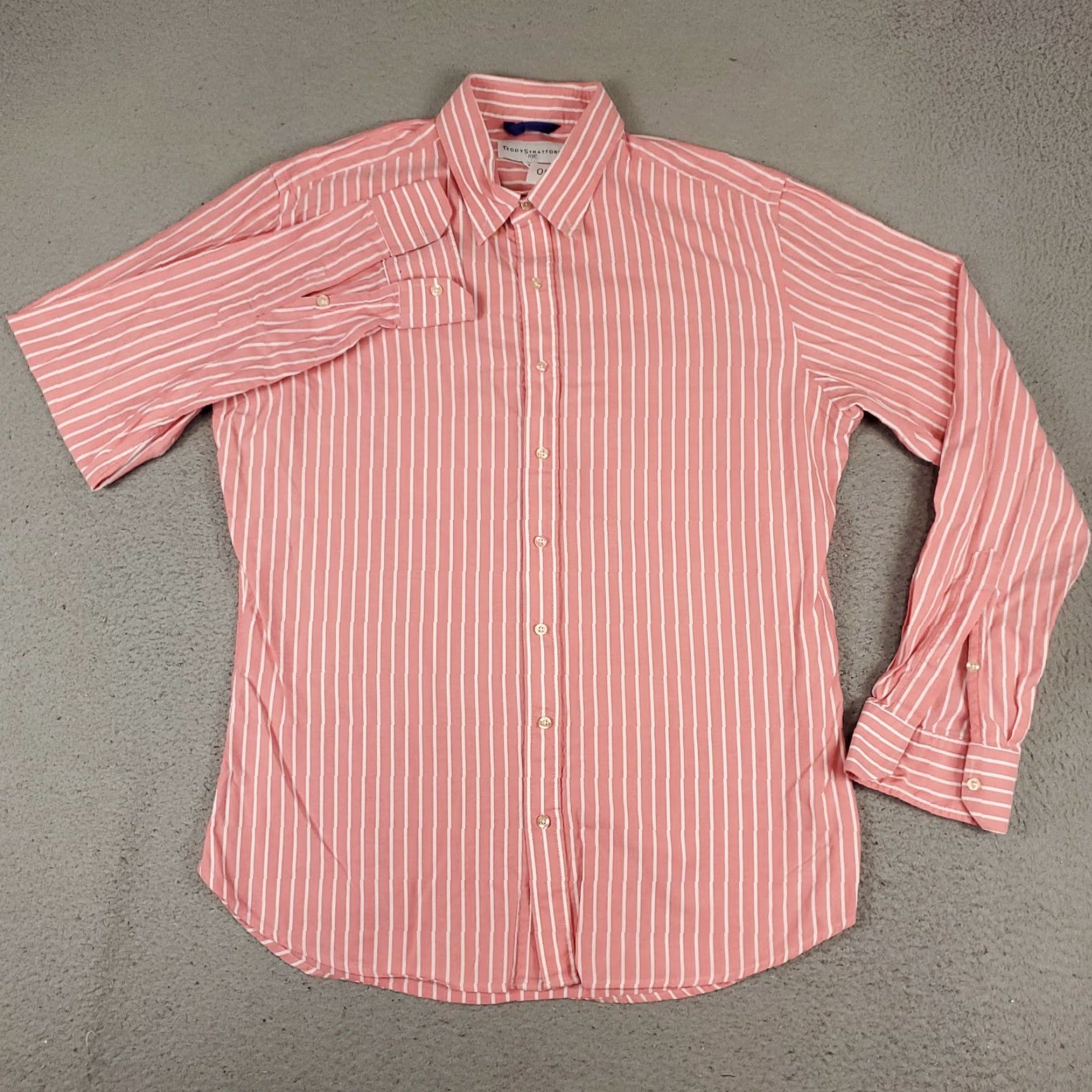 Pinko VINTAGE Teddy Stratford Shirt Men Size 4 Pink Striped Button Up Long Sleeve Casual Classic Size US S / EU 44-46 / 1 - 2 Thumbnail