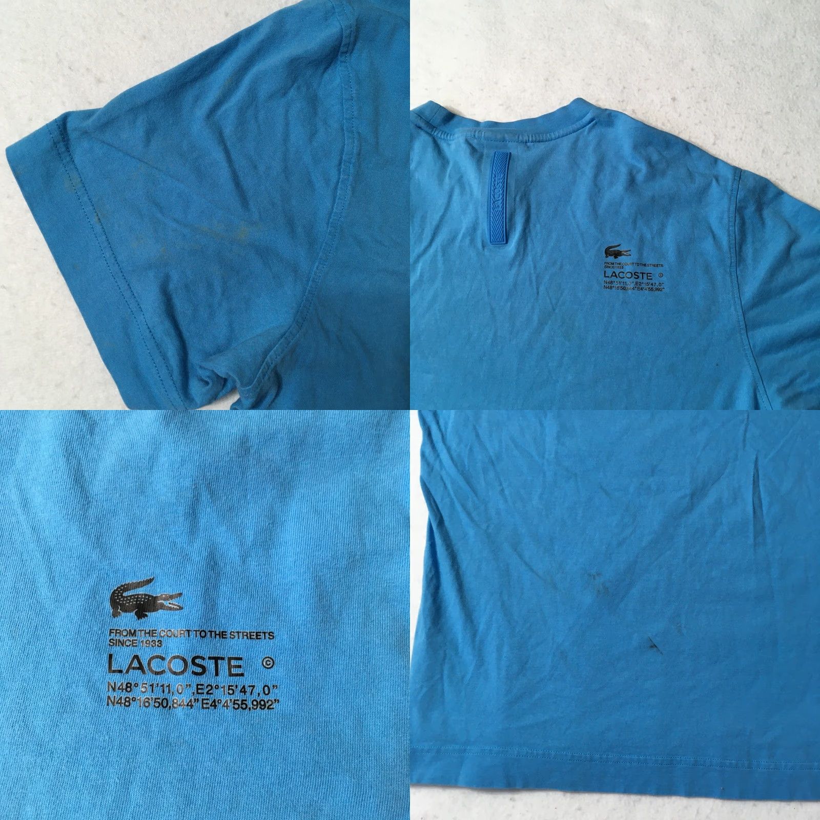 Lacoste Lacoste Blue Nautical Sail Flags Relaxed Fit T-Shirt Size L Mens Shirt Regular XS? Size US L / EU 52-54 / 3 - 8 Thumbnail