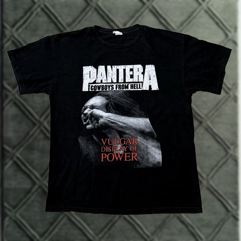 Vintage VINTAGE Pantera T-Shirt Large Black Alstyle Apparel & Activewear Graphic Print Metal Music 90s Cowboy Mens Size US L / EU 52-54 / 3 - 1 Thumbnail