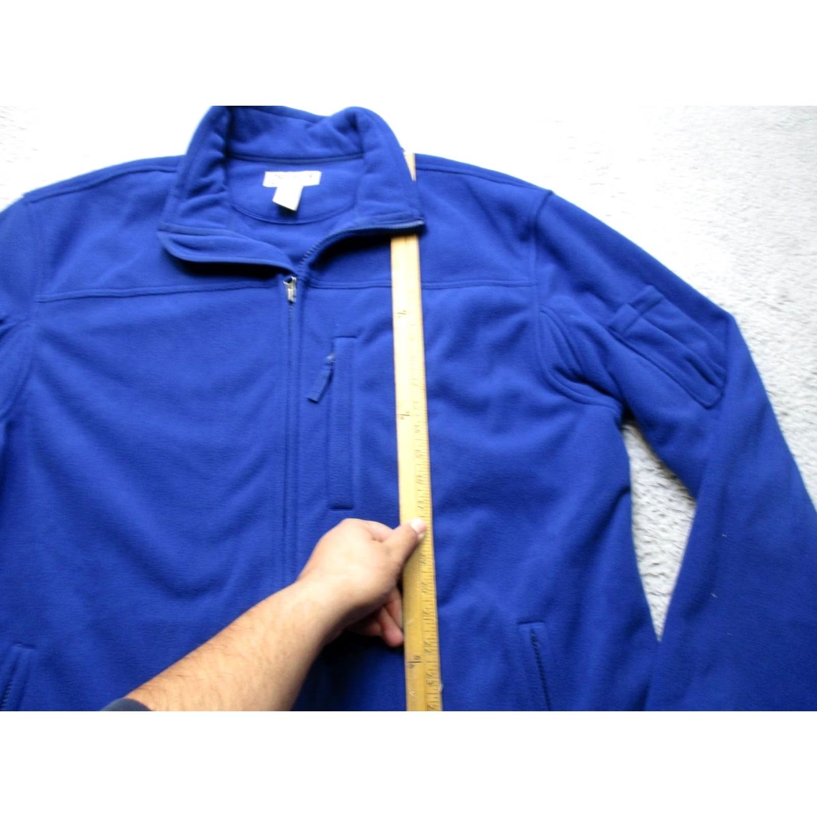 Duluth Trading Company Duluth Jacket Mens XL Tall Blue Full Zip Windbreaker Fleece Outdoor Pockets Zip Chest Pocket Zipper Stand Collar 100% Polyester Workwear Casual Size US XL / EU 56 / 4 - 4 Thumbnail