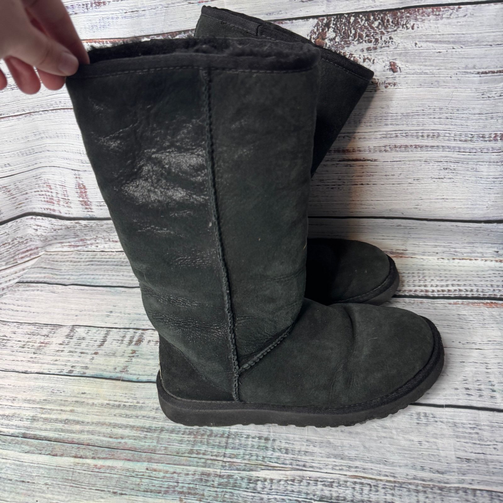 Ugg Ugg Classic Tall Bomber 5804 Black Metallic Sheen 7 Size US 7 / IT 37 - 2 Thumbnail