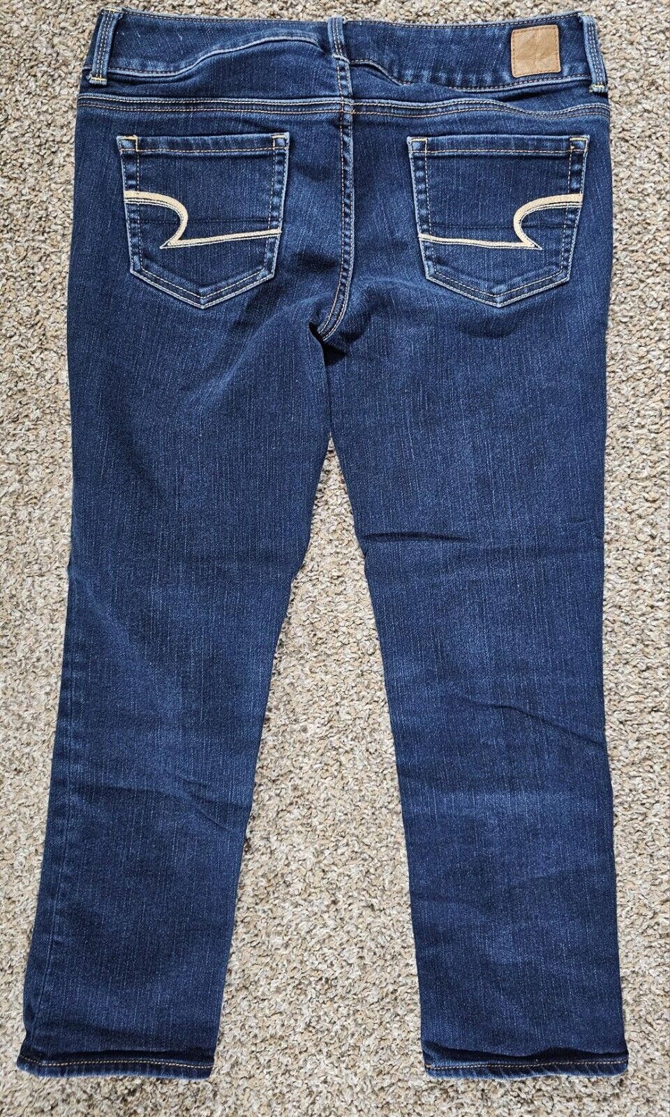 Designer American Eagle Artist Stretch Straight Blue Jeans Size 6R Size 28" / US 6 / IT 42 - 5 Thumbnail