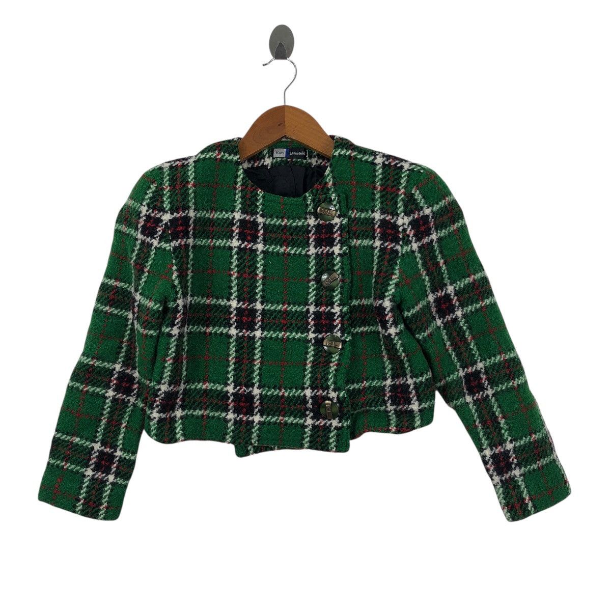 German Fashion Designer KARL LAGERFELD Cropped PeacoatJacket