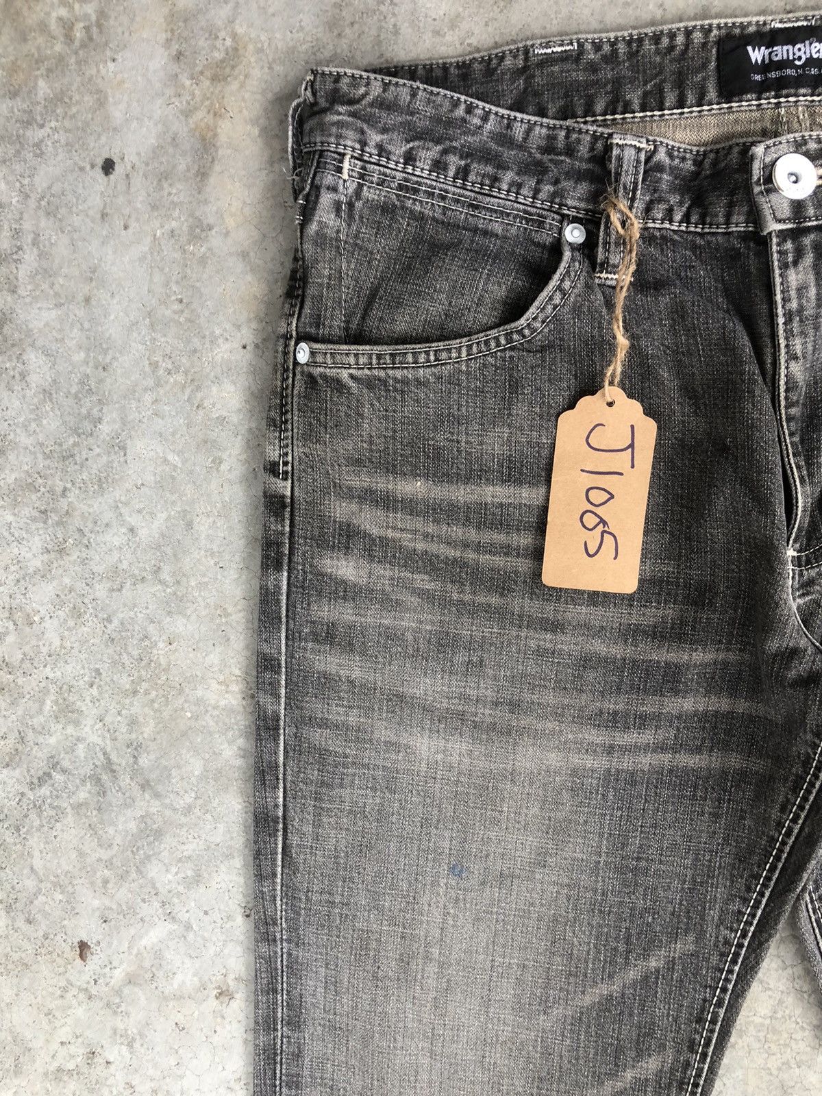 If Six Was Nine Japanese Wrangler Flared Jeans Distressed Size US 33 - 4 Thumbnail