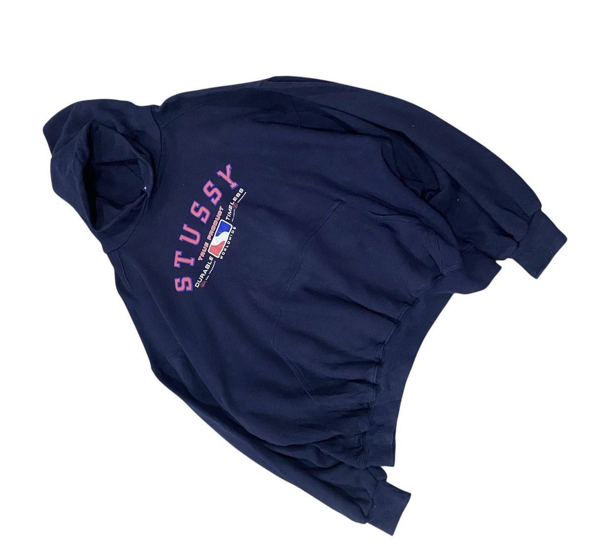 Stussy Vintage 90s Stüssy "True Product" MLB Sweatshirt Hoodie Size US L / EU 52-54 / 3 - 4 Thumbnail
