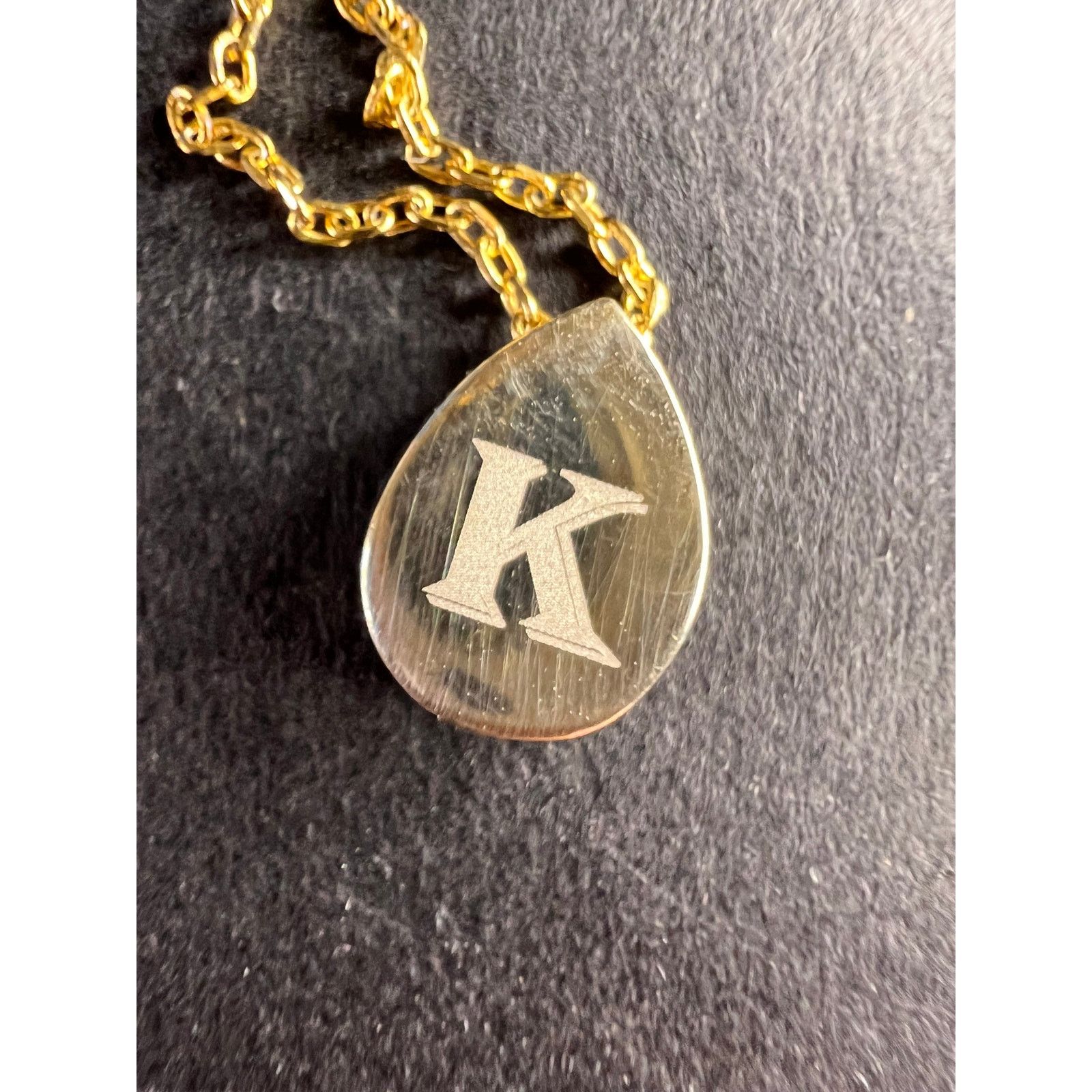Other NEW sterling silver initial K pendant chain 16 inch necklace Size ONE SIZE - 1 Thumbnail