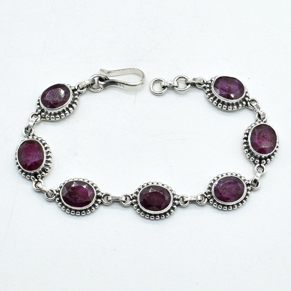 Handmade Natural Ruby Gemstone Bracelet, Excellent Ruby Bracelet Size ONE SIZE - 2 Thumbnail