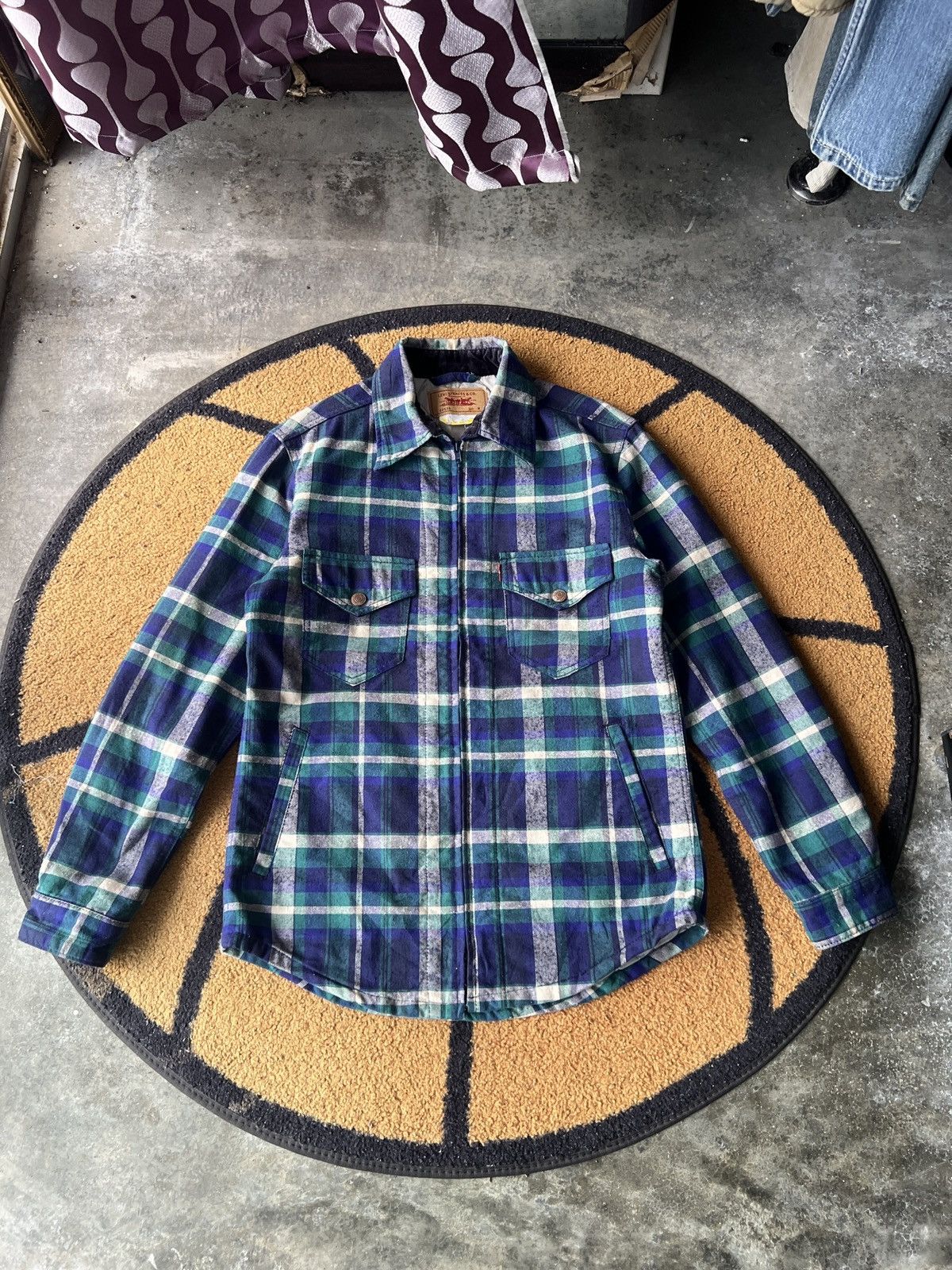 Levi's 🔥Vintage Levis 60536 Quilted Zipper Jacket Size US S / EU 44-46 / 1 - 1 Thumbnail