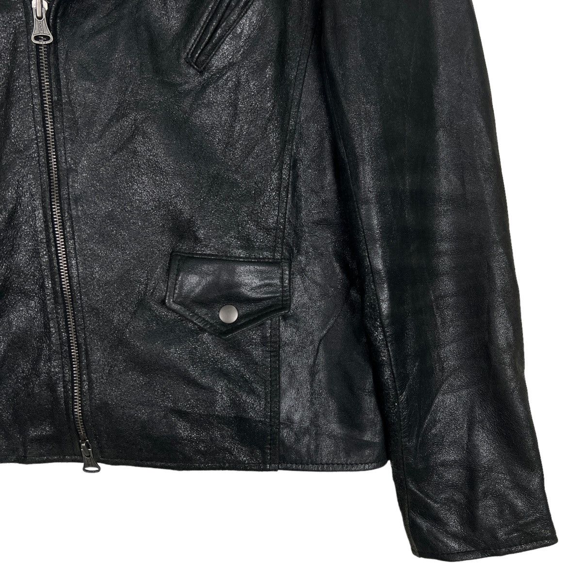 Issey Miyake 🔥 SENSE OF PLACE GOAT HIDE LEATHER MOTO JACKET Size US S / EU 44-46 / 1 - 5 Thumbnail