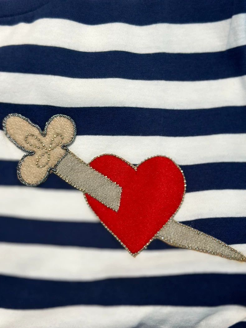 Gucci Gucci Blue and white striped embroidered men's short-sleeve Size US M / EU 48-50 / 2 - 7 Thumbnail