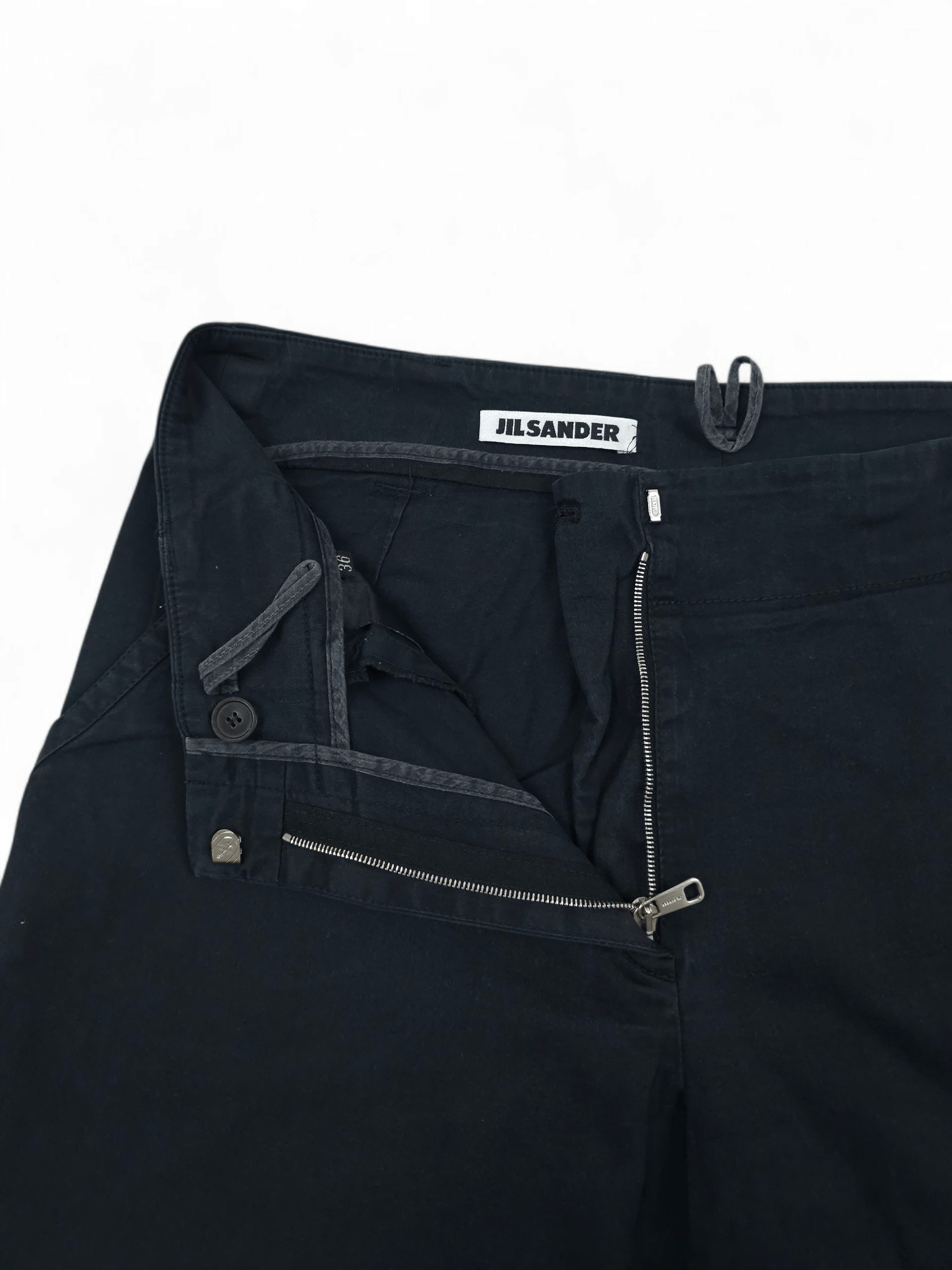 Jil Sander 💎 Jil Sander Size S Classic Cotton Black Chino Pants Size 26" / US 2 / IT 38 - 4 Thumbnail