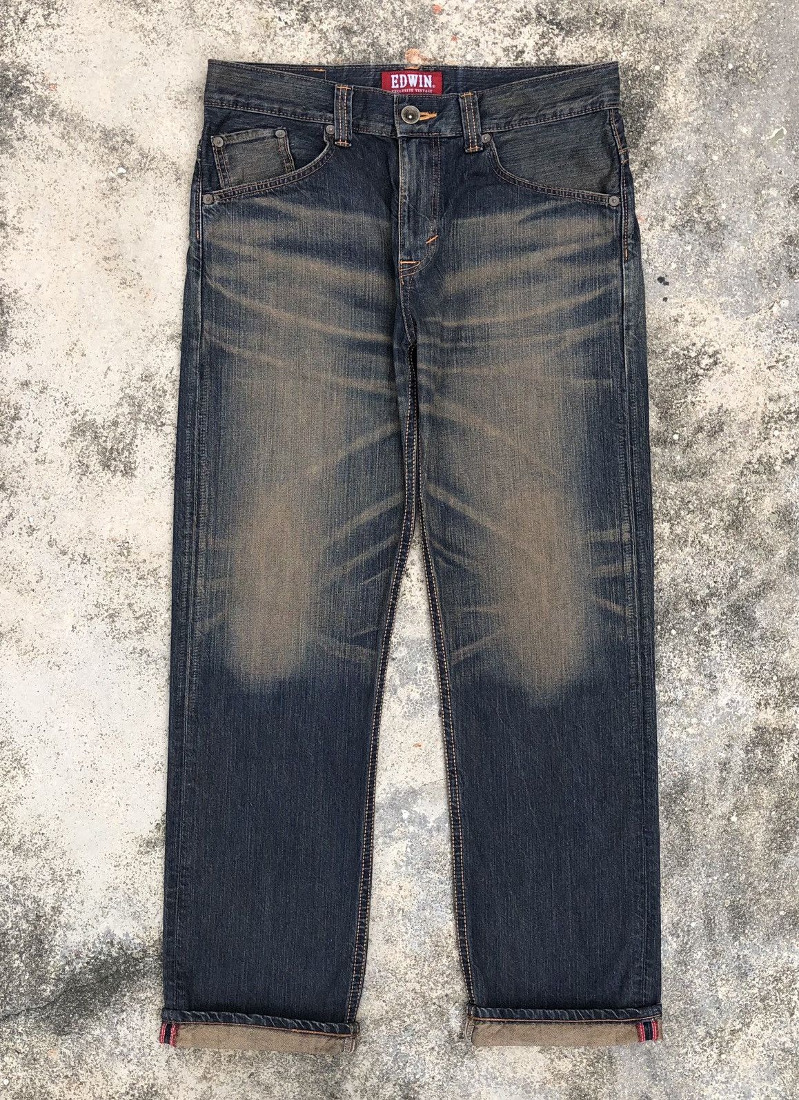 Edwin Vintage Edwin XV Rusty Distressed Denim Pants Size US 34 / EU 50 - 1 Thumbnail