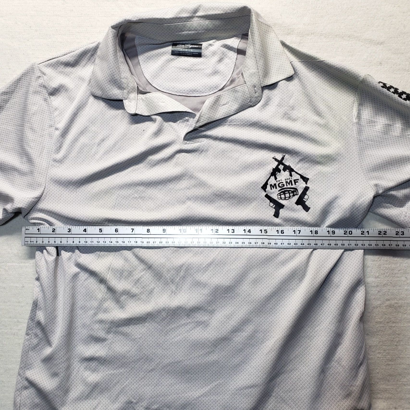 Hogan Ben Hogan Polo Shirt Golf Men L Gray Striped Mens Size US L / EU 52-54 / 3 - 5 Thumbnail
