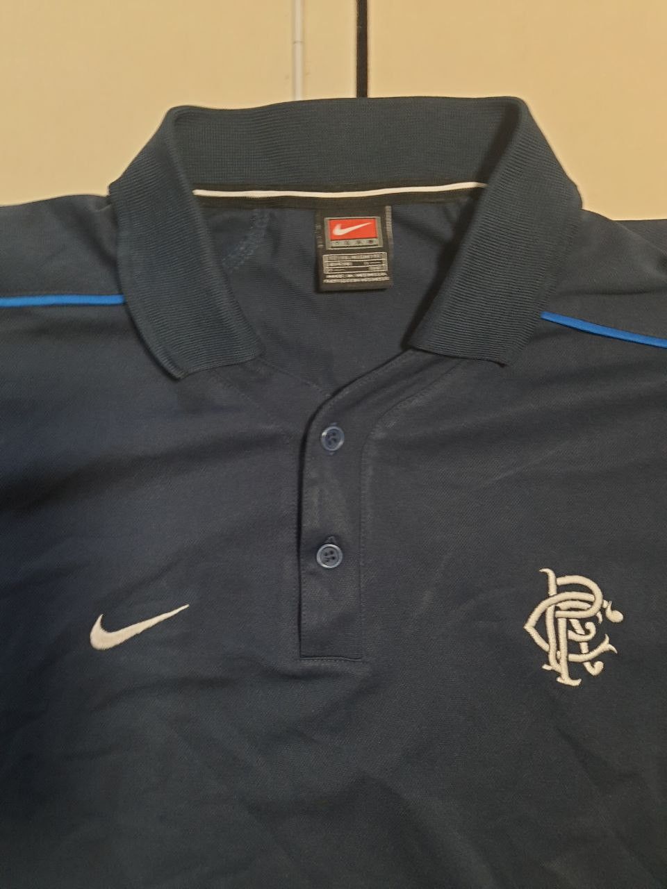 Nike Nike Glasgow Rangers Training Polo Shirt 2001-2002 Size US XXL / EU 58 / 5 - 6 Thumbnail