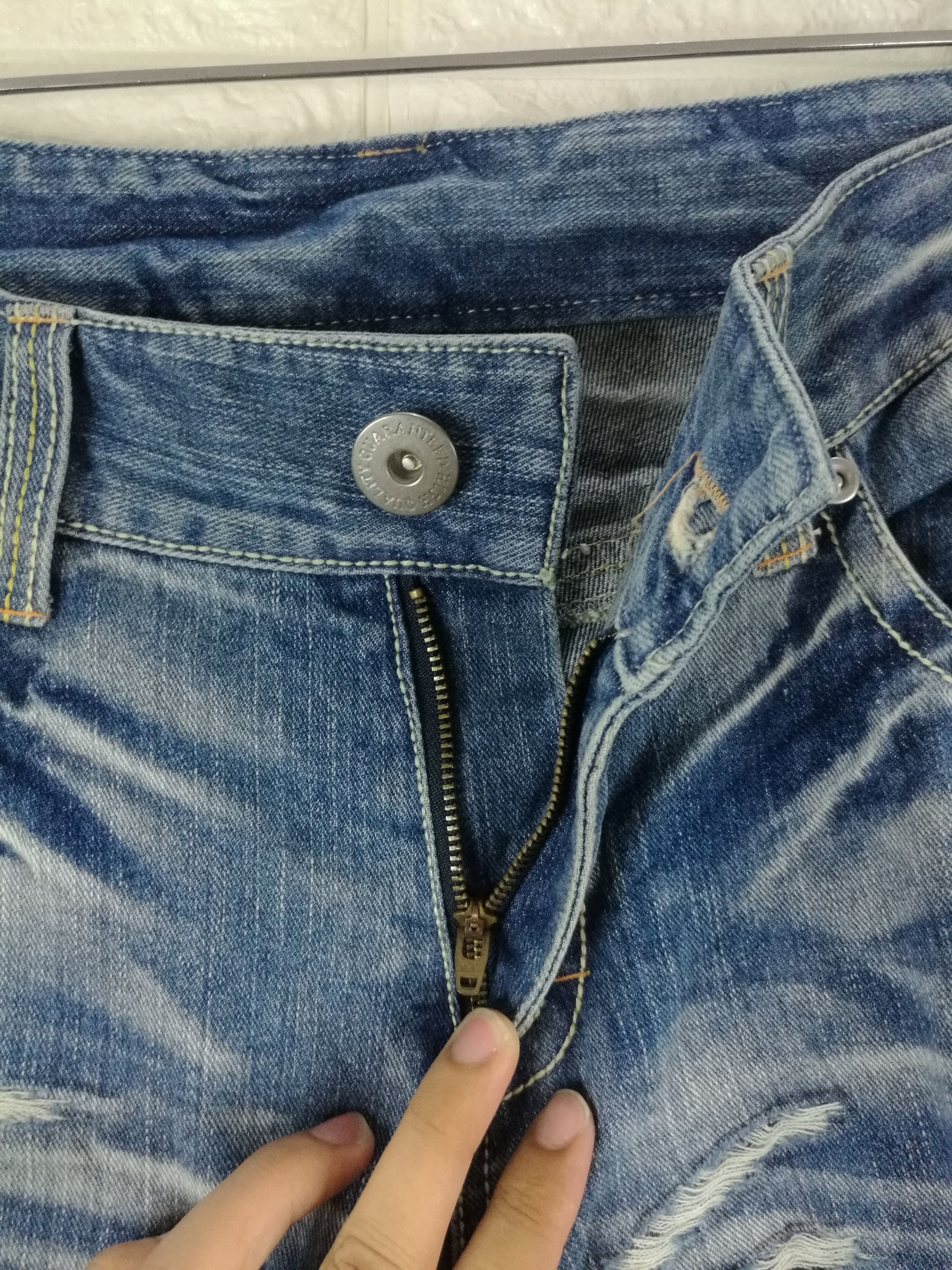 Japanese Brand Vintage Love Denim Patchwork Distressed Design Jeans Size US 34 / EU 50 - 9 Thumbnail