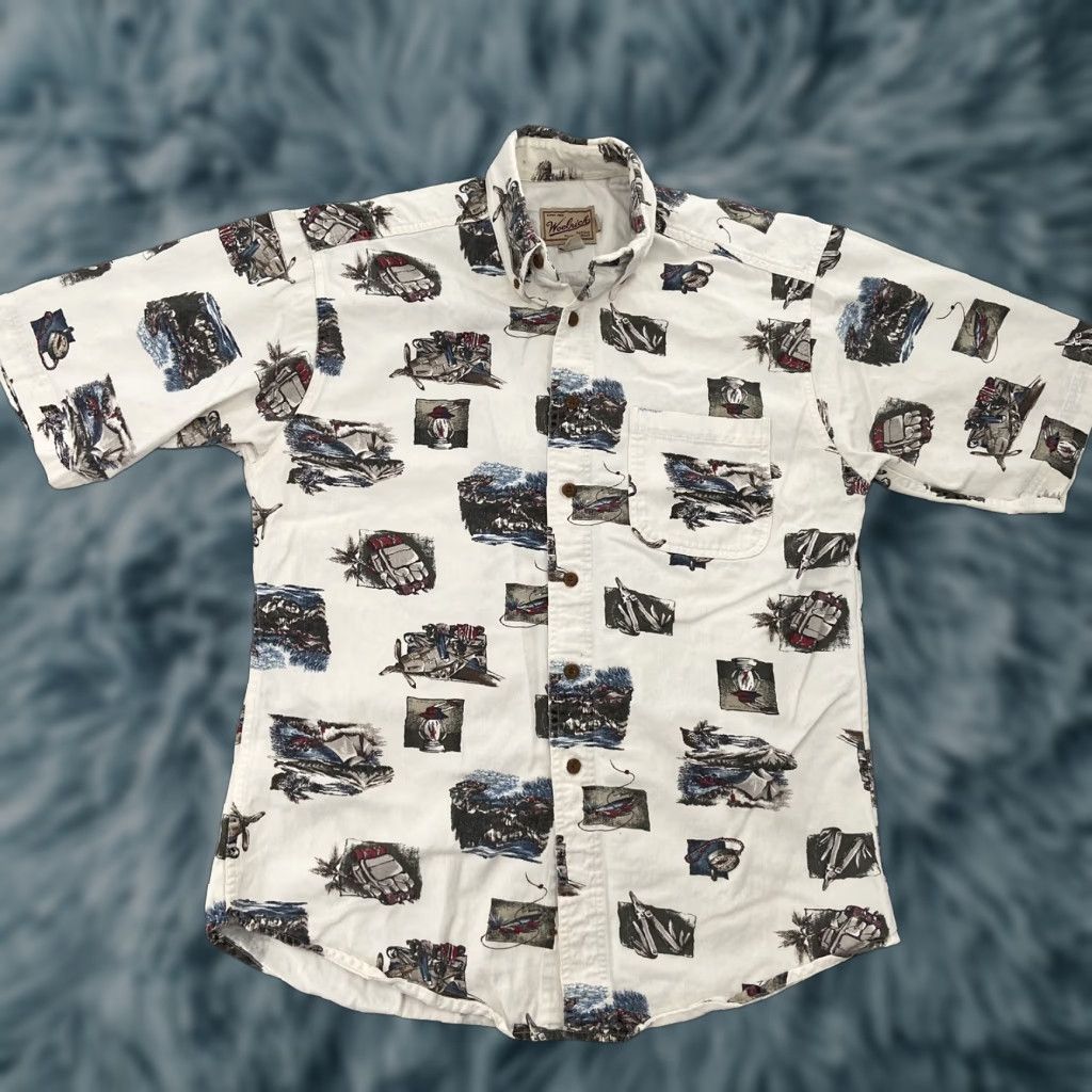 Vintage VINTAGE Woolrich Shirt Adult Medium White Button-Up Fly Fishing Camping Mens M All Seasons Pockets 90s Theme: Fish Mens Size US M / EU 48-50 / 2 - 1 Thumbnail