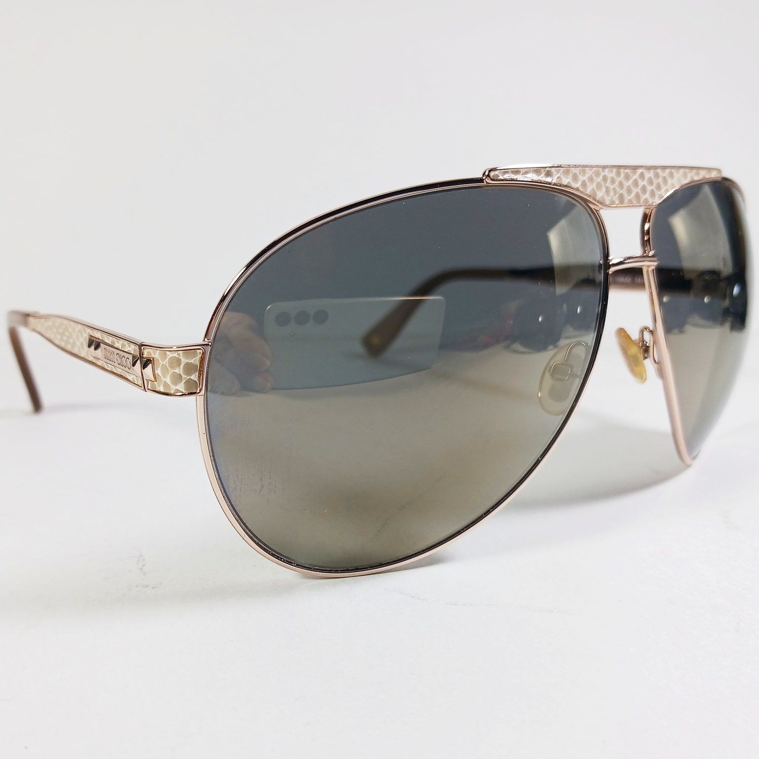 Designer × Jimmy Choo Jimmy Choo Dominique/S 000JO Aviator Sunglasses in Case Size ONE SIZE - 2 Thumbnail